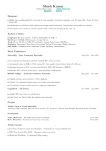 Latex Resume Template